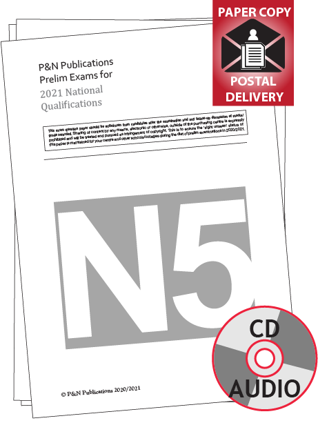 National 5 Spanish With Listening Cd 21 Paper Format Postal Delivery 10p P N Publications